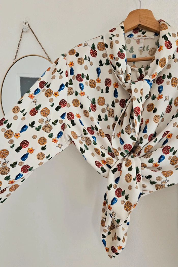 Chemisier à motifs 80's - photo numéro 2