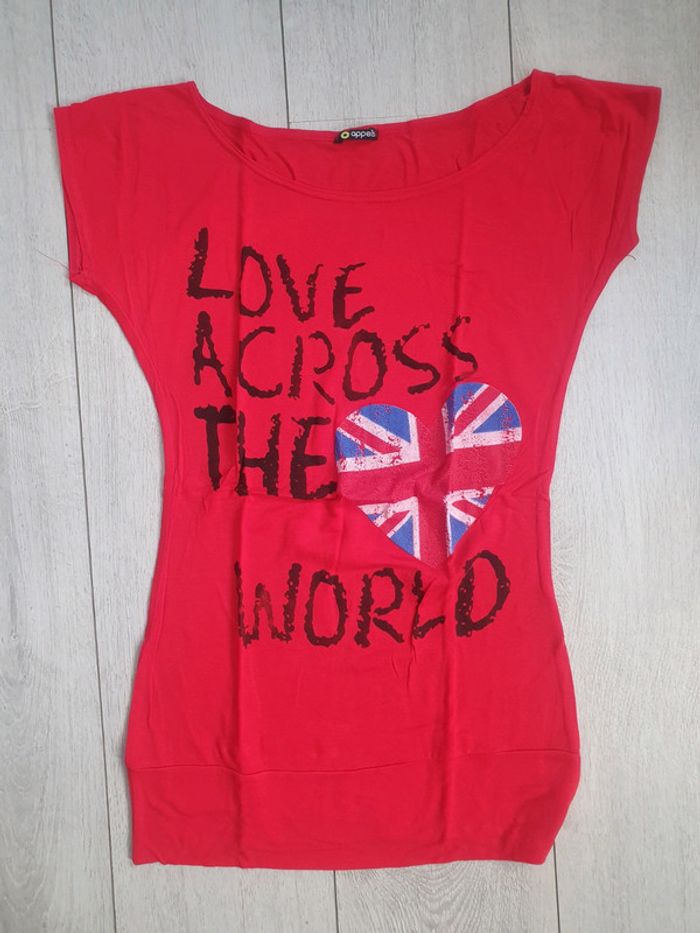 T-shirt Anglais Rouge