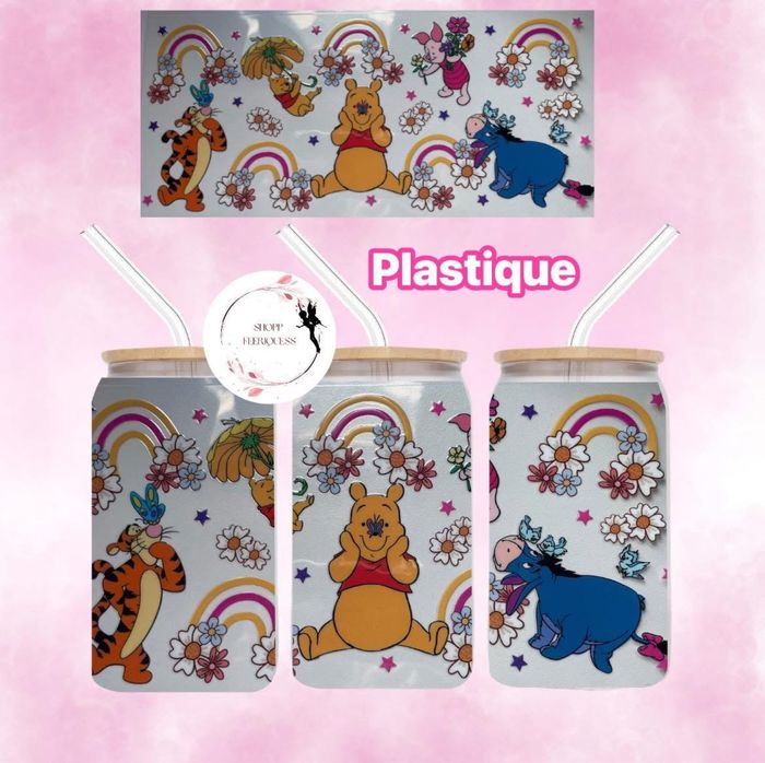 Winnie L’ourson UV DTF - Gobelet en plastique