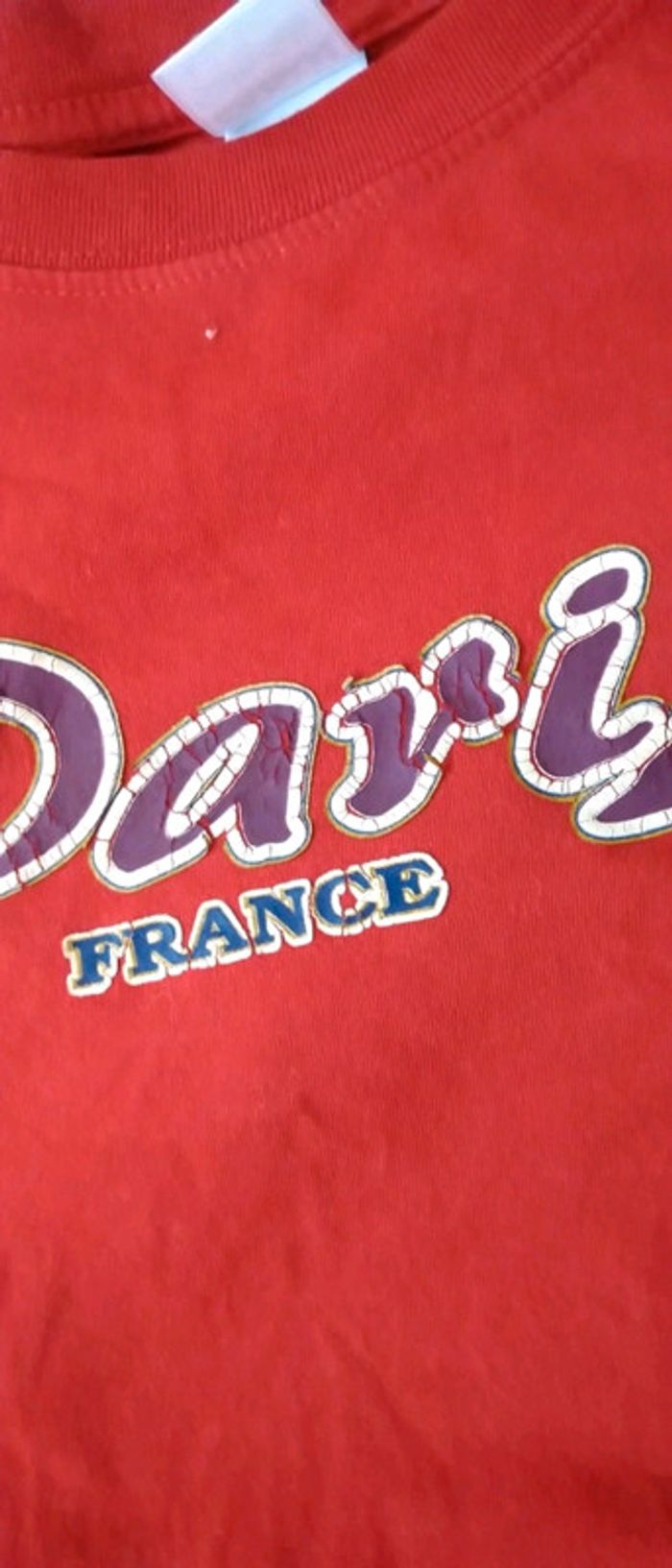 Tee shirt thème Paris rouge fille M 12 ans gildan - photo numéro 6