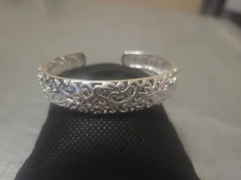 Bracelet arabesque semi-rigide argent 925