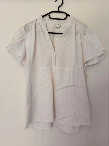 Blousse côtelé blanche T-42