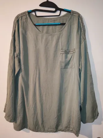 Blouse coton kaki