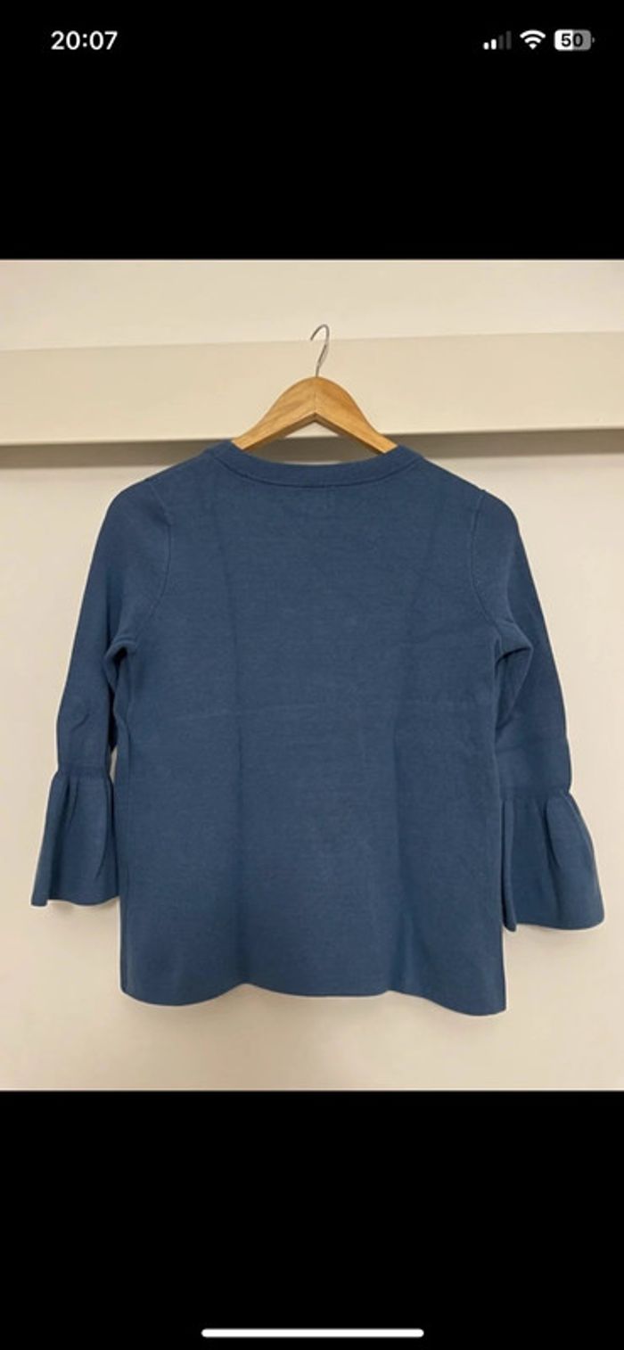 Petit pull bleu manche 3/4 - photo numéro 3