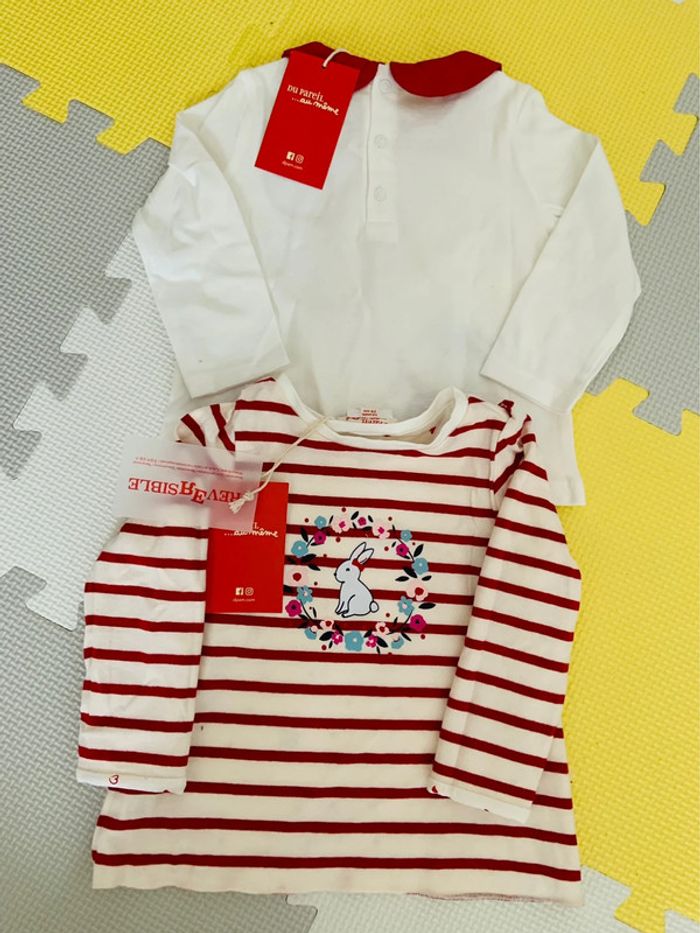 Ensemble neuf 3 pièces teeshirt jean DPAM 12M - photo numéro 7
