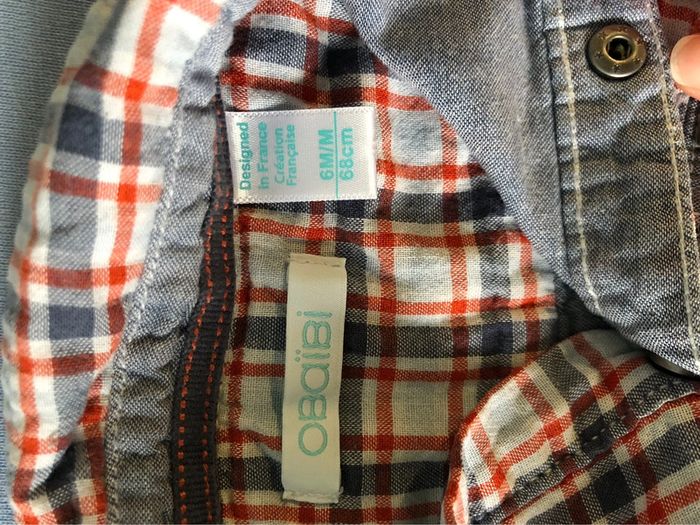 Chemise manche longue Obaïbi garçon 6 mois - photo numéro 2