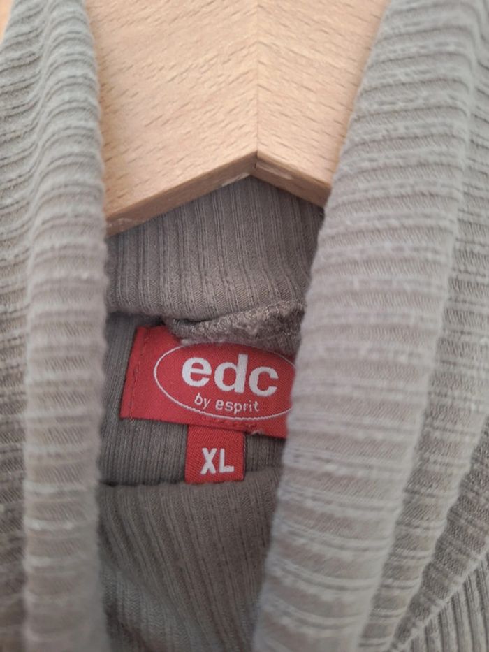 T shirt avec col kaki edc by esprit femme L 40 - photo numéro 3