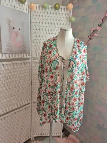 💕Jolie tunique / Kimono fleuri  Kaporal Femme TS /36 - La touche bohème de l'été ! 💕
