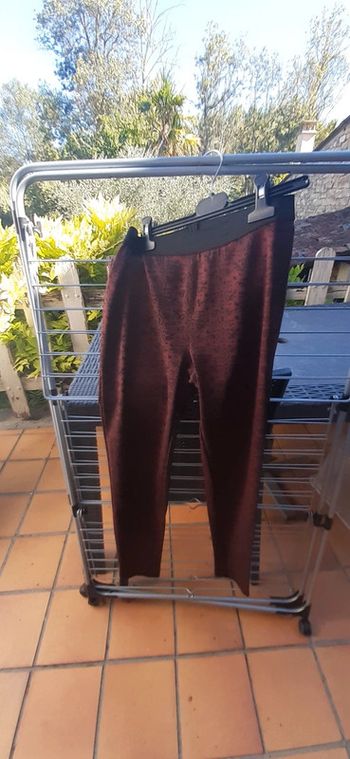 Jegging taille S bordeaux et noir