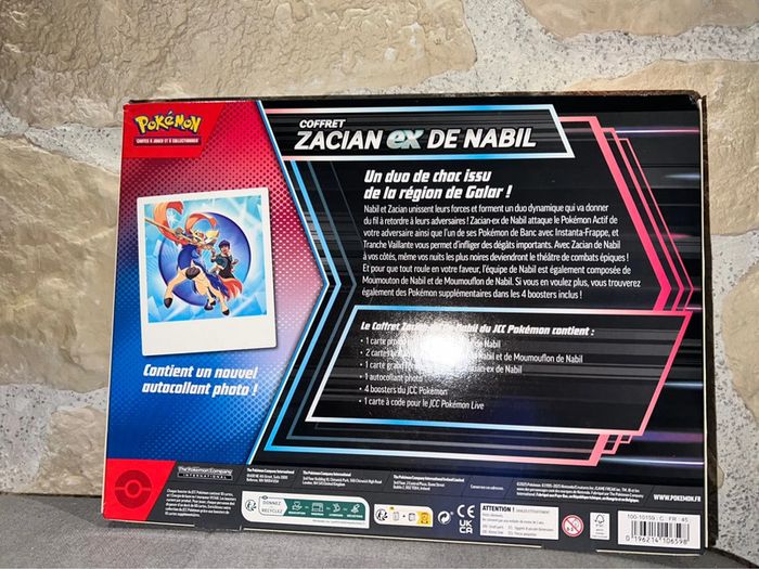 Coffret Pokémon aventure ensembles zacian ex de Nabil - photo numéro 2