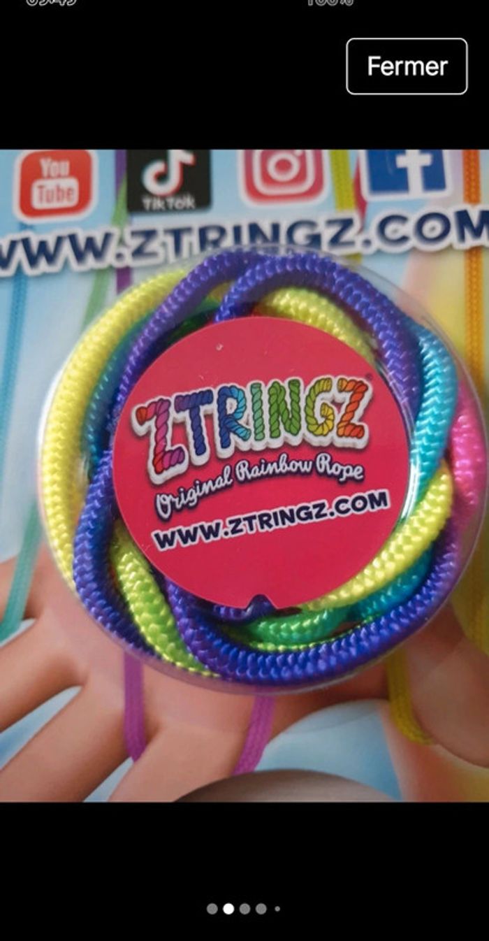 Lot 3 cordelettes ztringz fluo - photo numéro 2