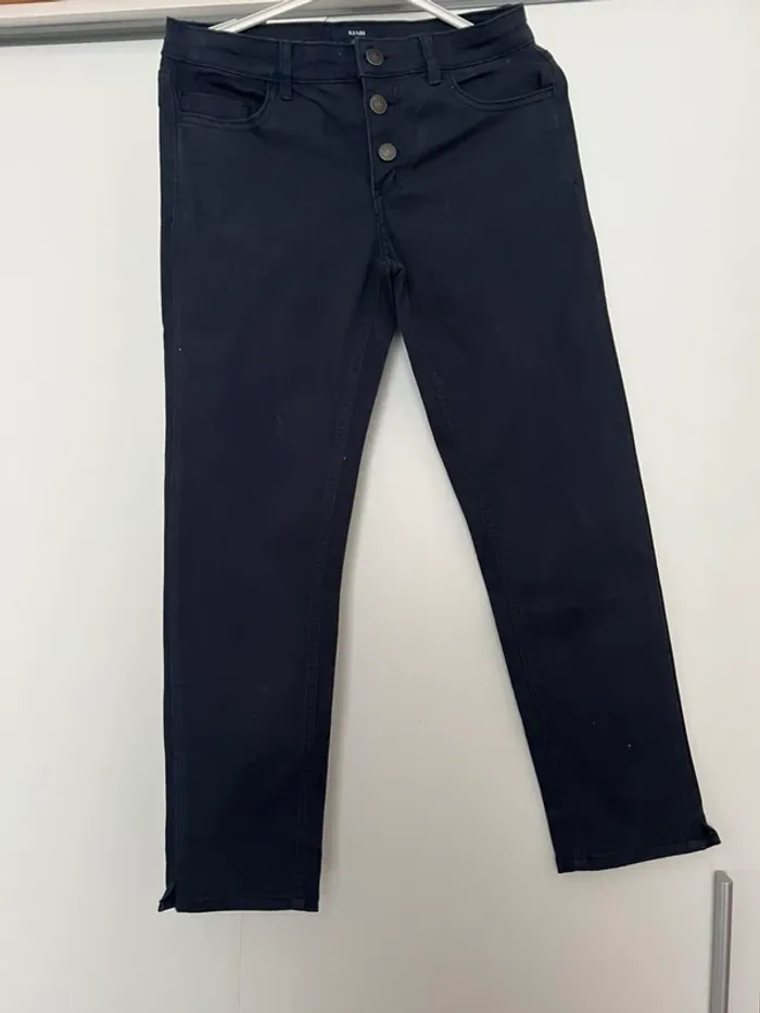 Pantalon coupe slim bleu marine Kiabi
