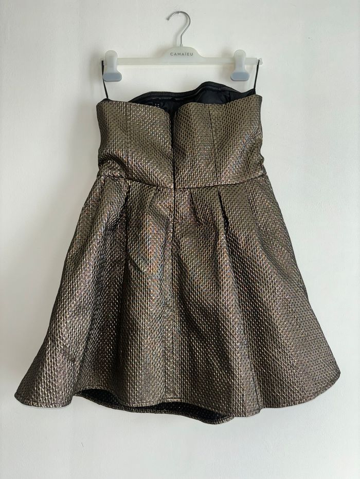 Robe Soirée bustier Doré - photo numéro 3