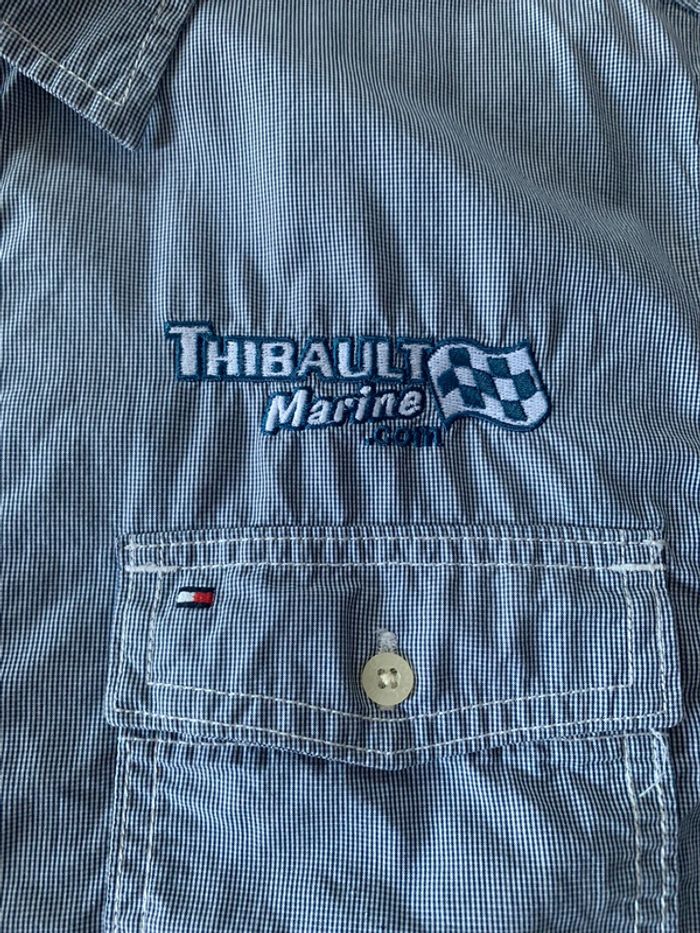 Chemise manches courtes Tommy Hilfiger workear Thibault marine racing garage - photo numéro 3