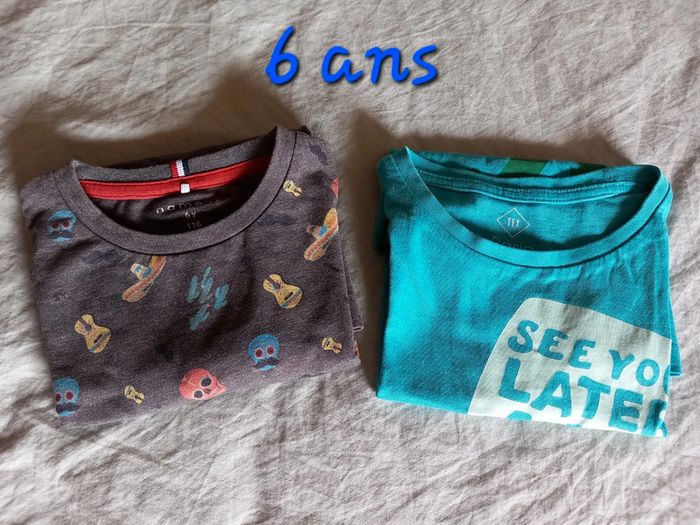 Lot de 2 t-shirts garçon 6 ans