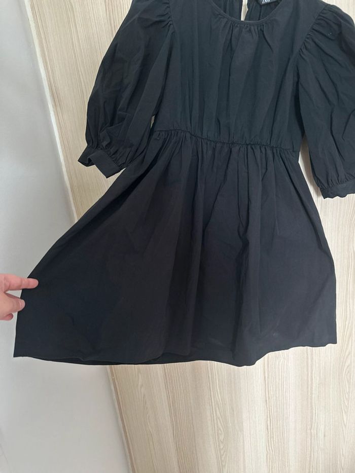 Robe courte ballon manches bouffantes noir taille S ZARA - photo numéro 4