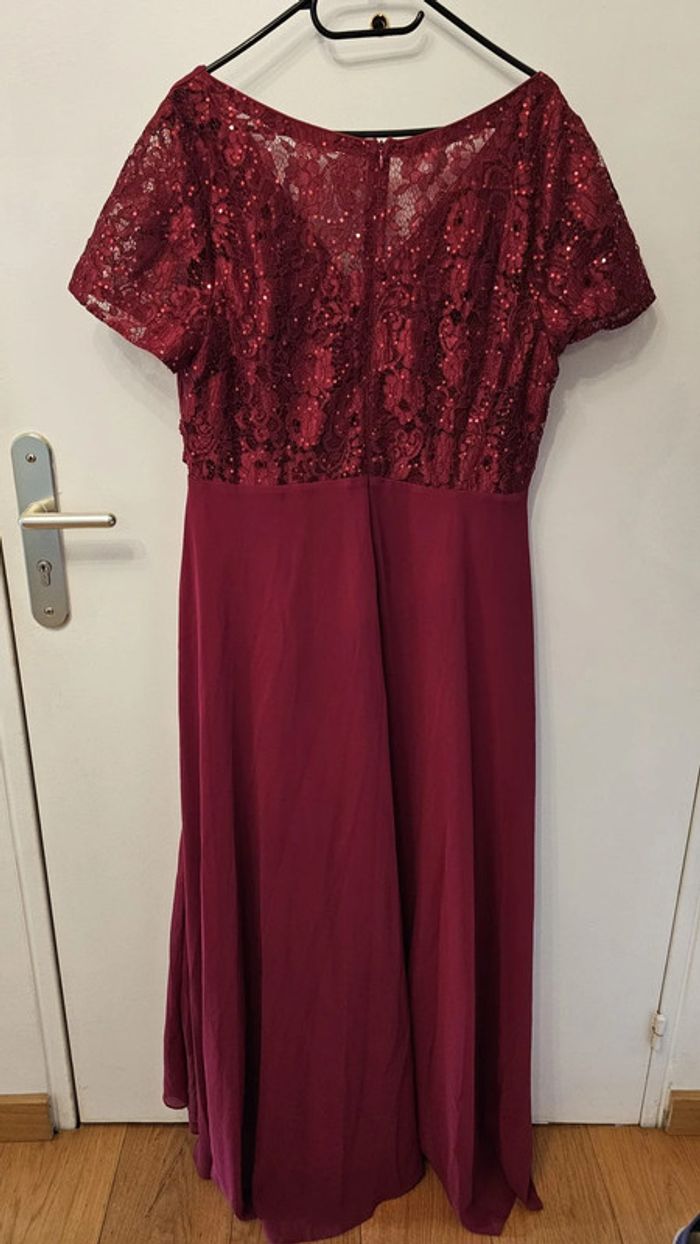 Robe cérémonie/mariage rouge shein Curve 2Xl - photo numéro 2
