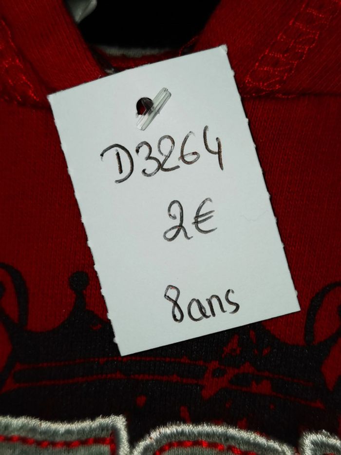 D3264 - sweat à capuche garçon 8 ans - photo numéro 3