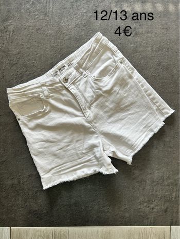 Short jean blanc