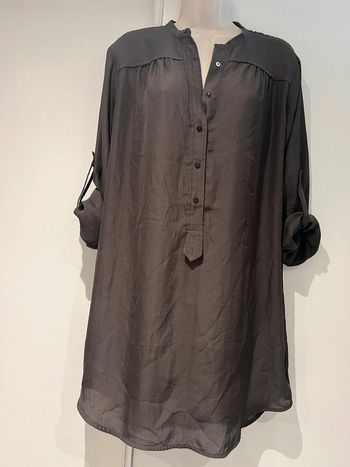 Tunique transparente, marron Zara basic taille M/38