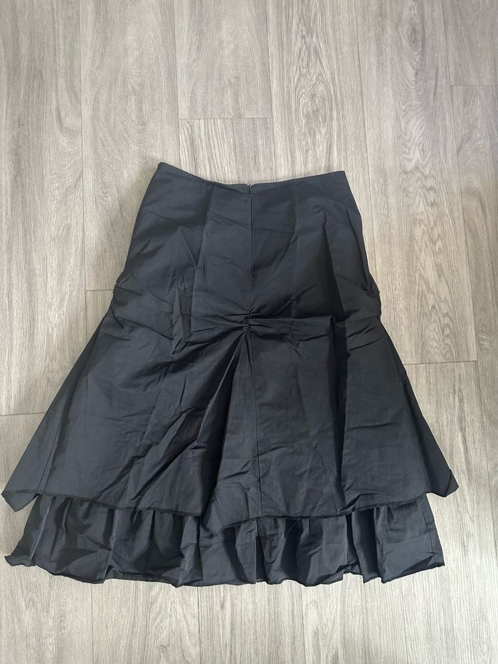 Jupe mi-longue effet froncé double épaisseur Vintage T40/42 L/XL - photo numéro 4