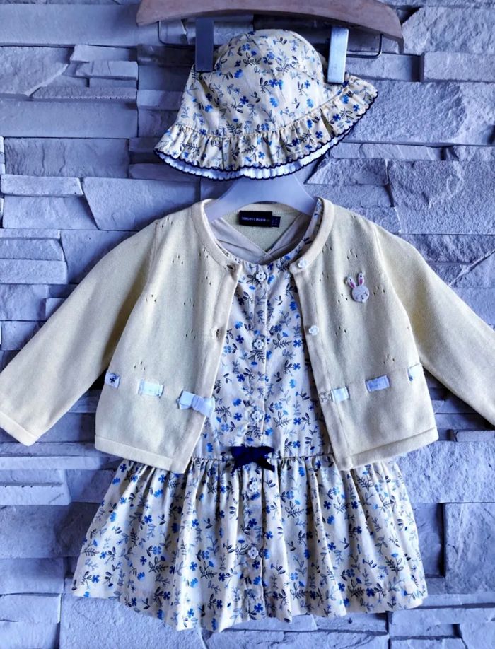 SERGENT MAJOR - ENSEMBLE 4P BÉBÉ FILLE MOTIF LIBERTY, VOLANTS & FANTAISIES 6M - photo numéro 2