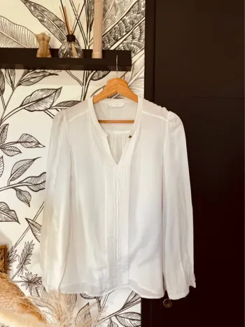 Taille 36 ~ S blouse à manches longues femme Promod blanche 🌸