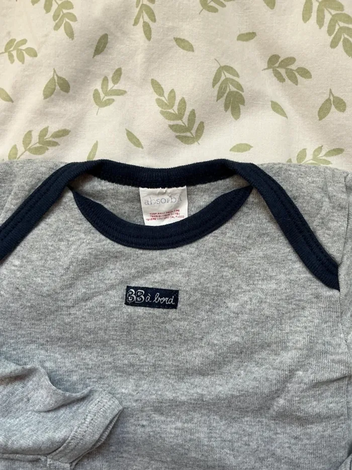 body manches longues gris absorba 12 mois - photo numéro 5