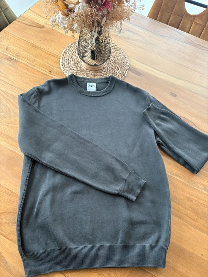 Pull Zara homme gris M