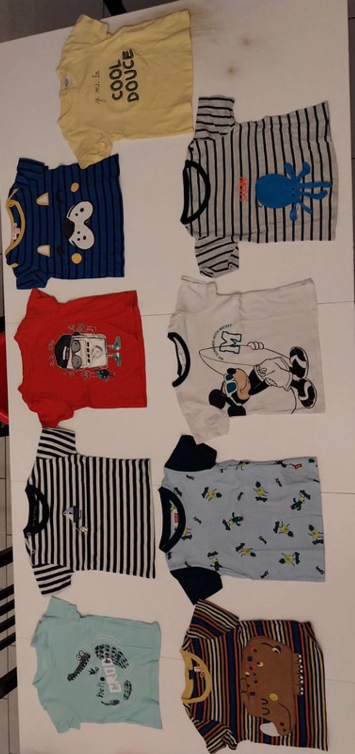 9 tee shirts 18 mois