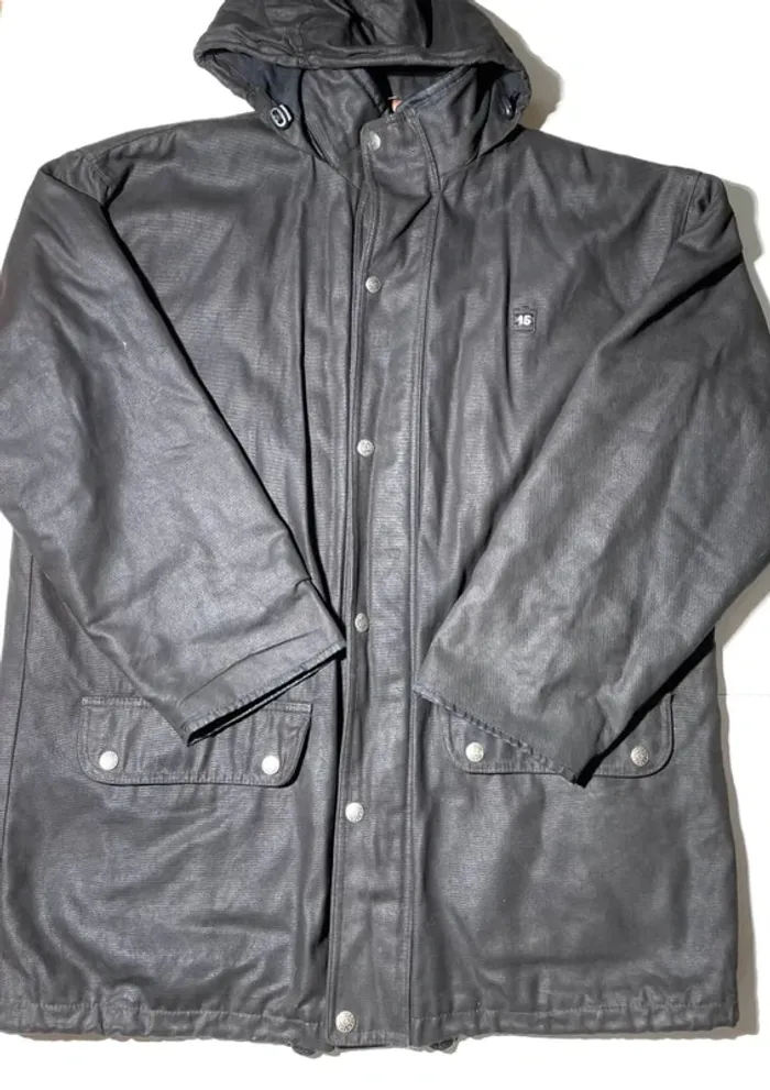 Serge Blanco rugby black jacket rare vintage Mens L made in France 🇫🇷 - photo numéro 4