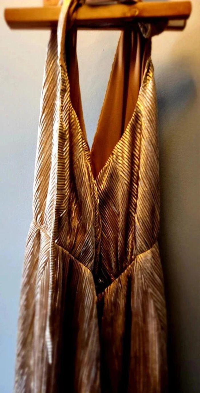 Robe longue dorée Naf Naf - photo numéro 3