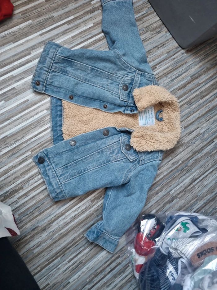 Veste jean fourrure