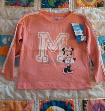 T shirt manche longue disney minnie neuf