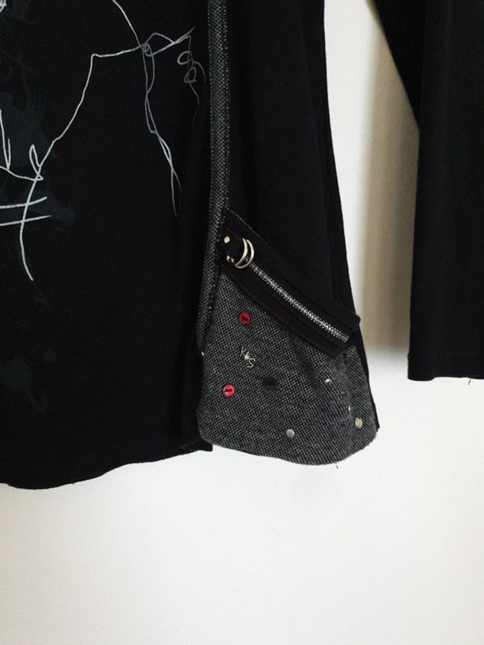Top original manches longues strass - photo numéro 3