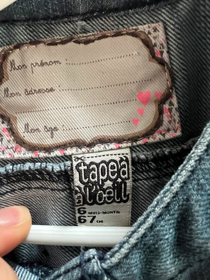 Adorable veste en jean 6 mois tape à l’œil - photo numéro 3