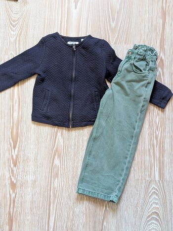 Ensemble gilet et jeans wide leg 5 ans