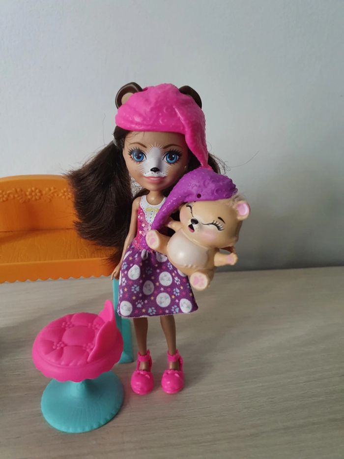 Enchantimals - Chambre Bren Ours et son animale Snore - Mattel - photo numéro 3