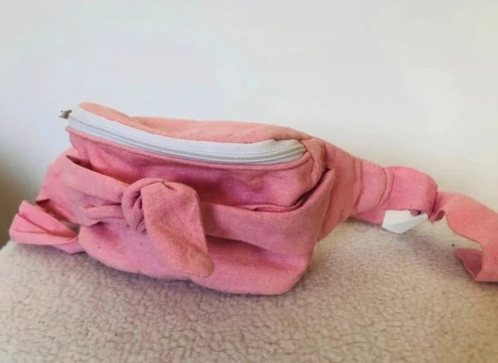 Petite Sacoche banane vintage rose style barbie girl - photo numéro 2
