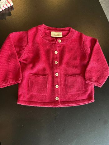 Gilet boutonner fushia