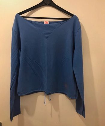 Haut top cours unisexe été doro tennis manches longues bleu taille 42