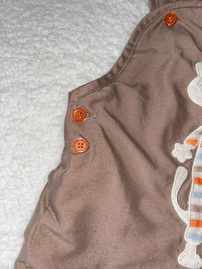 Salopette bébé marron et orange - photo numéro 4