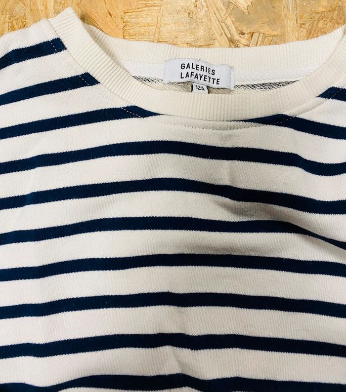 Sweat marinière 12 ans Galerie Lafayette - photo numéro 2