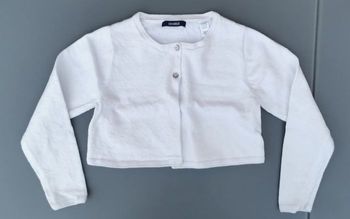 Gilet blanc 5 ans fille okaidi