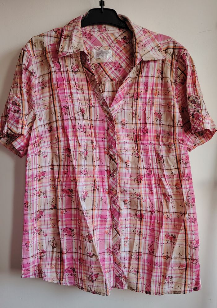 Chemise à carreaux et fleurs – C&A (Canda)