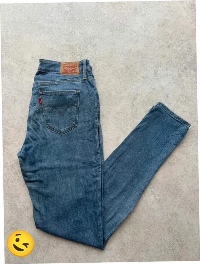 Jeans Levi's 711 W28 FR38 L32 coupe skinny bleu Femme women pan651b