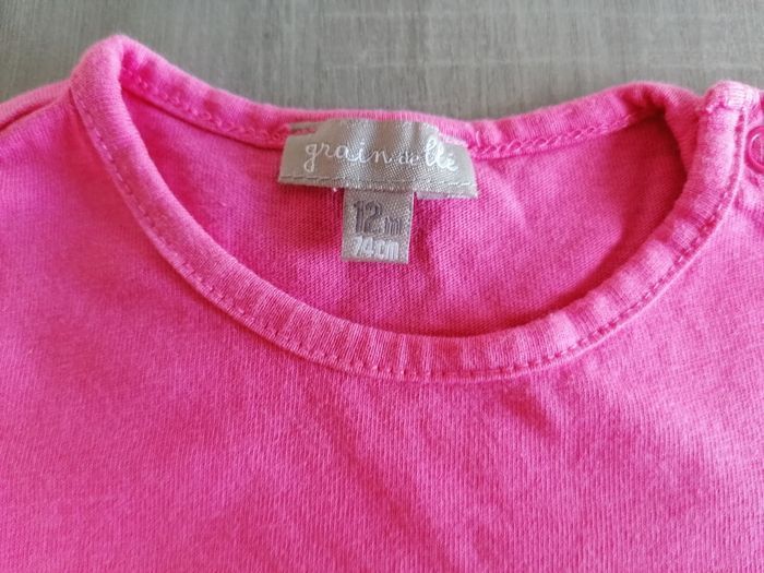 Lot de 2 T. Shirts manches longues 12 mois - photo numéro 7