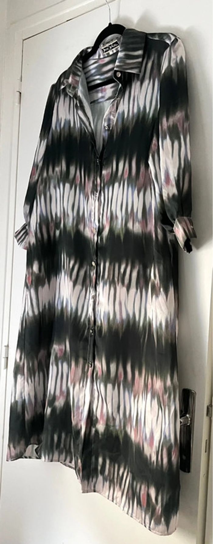 Robe chemise imprimée satinée Taille L - photo numéro 2