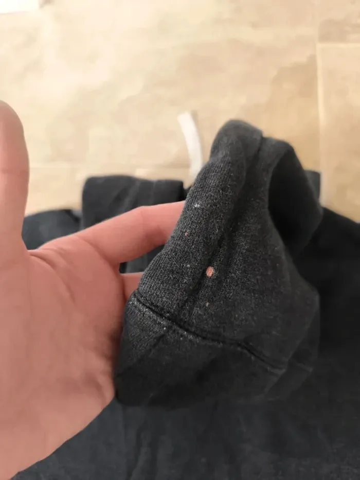 Sweat a capuche zippé gris foncé chiné Polo Ralph Lauren homme M logo bordeaux - photo numéro 14