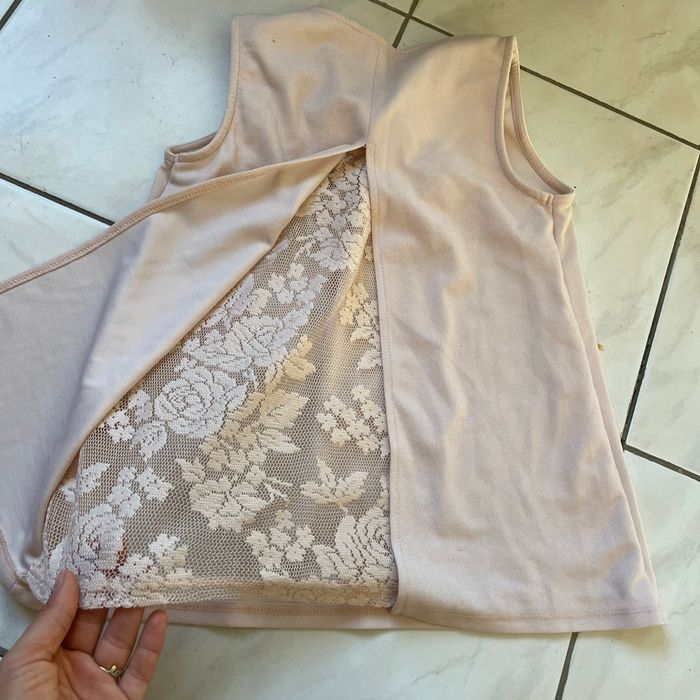 Débardeur beige dentelle - photo numéro 3